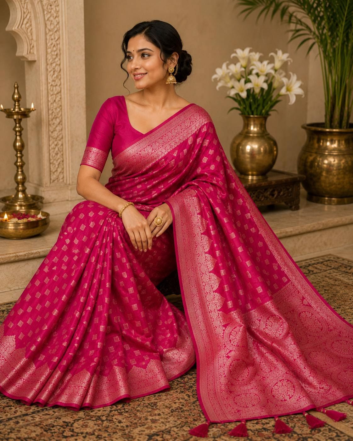Rani Pink Pattu Saree